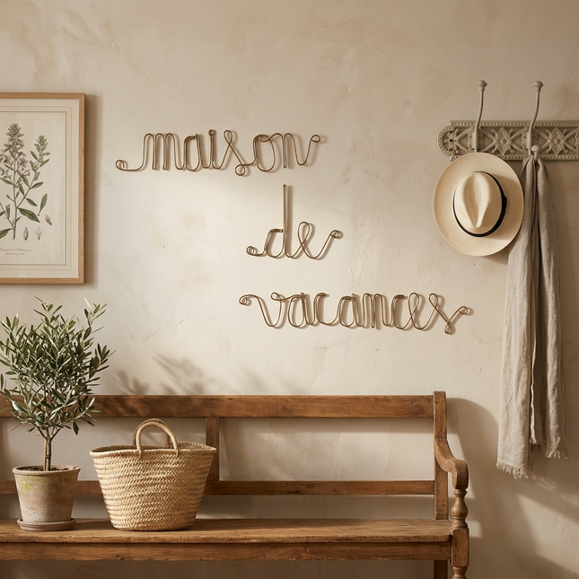 Mot en laiton doré - Maison de vacances