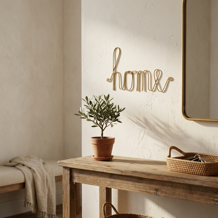Mot en laiton doré - home