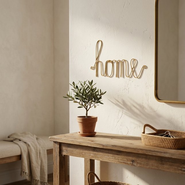 Mot en laiton doré - home