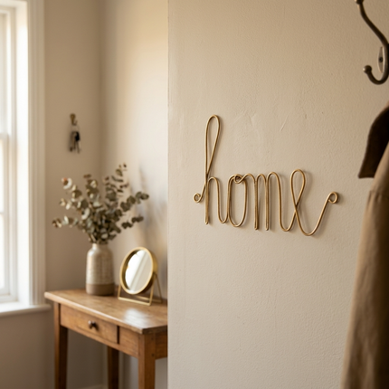 Mot en laiton doré - home