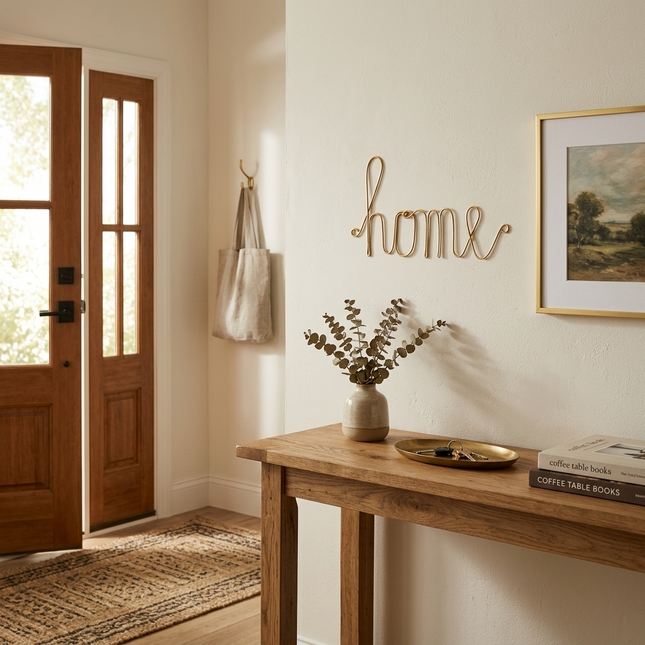 Mot en laiton doré - home