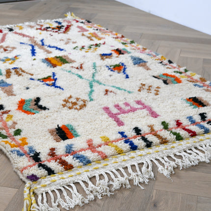 Tapis berbère Azilal 104 x 161cm - Dessins multicolores