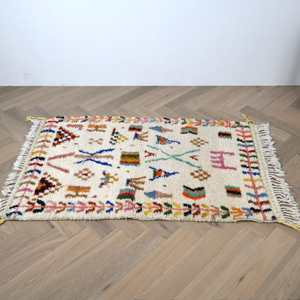 Tapis berbère Azilal 104 x 161cm - Dessins multicolores