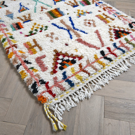 Tapis berbère Azilal 104 x 161cm - Dessins multicolores