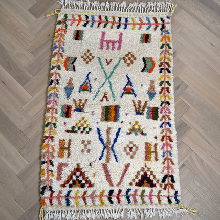 Tapis berbère Azilal 104 x 161cm - Dessins multicolores