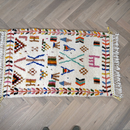 Tapis berbère Azilal 104 x 161cm - Dessins multicolores