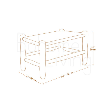 petit banc marocain en bois