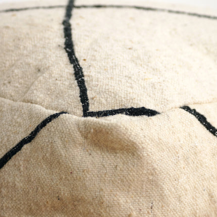 Pouf Kilim - Géométrique noir