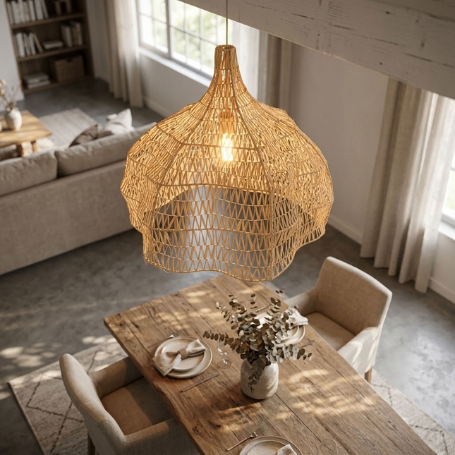 Suspension en raphia - Forme fleur 60cm