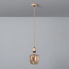 Cable électrique en jute naturel et douille en bois pour suspension