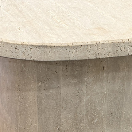 Tables basses gigognes en travertin - Forme galet