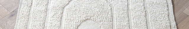 Tapis Béni Ouarain blanc 107 x 168cm - Arche