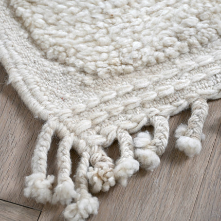 Tapis Béni Ouarain blanc 107 x 168cm - Arche
