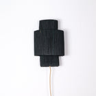Applique murale en raphia noir - Double