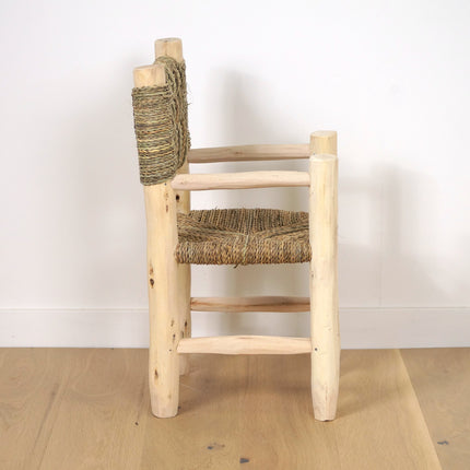 Chaise enfant en bois avec accoudoirs