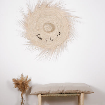 Chapeau de paille mural à franges - Personnalisable