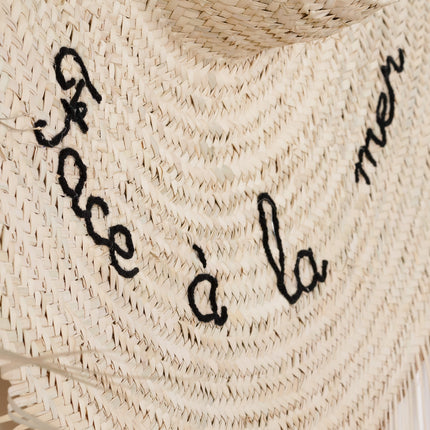 Chapeau de paille mural à franges - Personnalisable