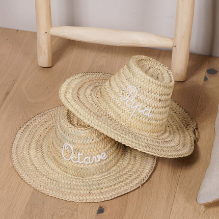 Chapeau de paille marocain personnalisable
