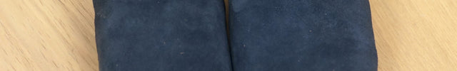Chaussons en cuir souple enfant - Bleu marine