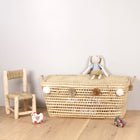 Malle de rangement en feuilles de palmier 80cm - Mon coffre à jouets