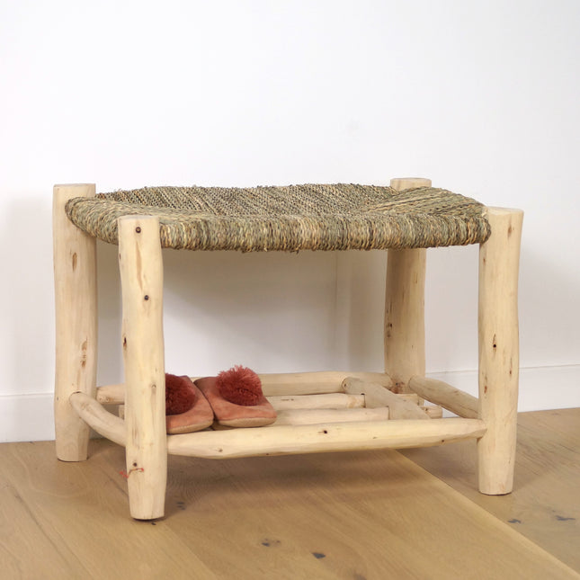Banc en bois avec rangement 80cm