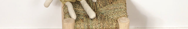 Chaise enfant en bois et corde - Dossier bois