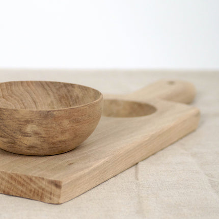 Planche apéritive en bois de noyer - 1 creux