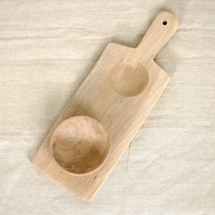 Planche apéritive en bois de noyer - 1 creux
