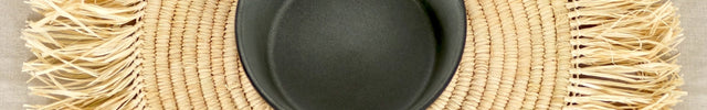 Set de table rond en raphia