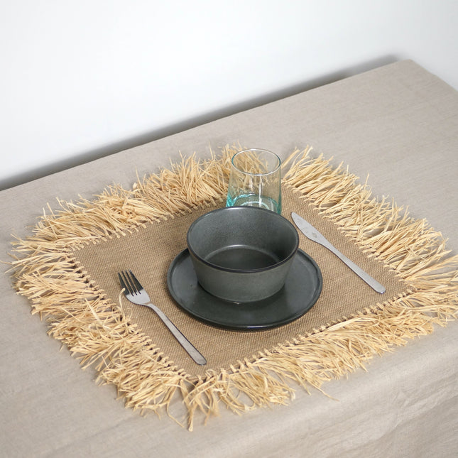Set de table en jute et raphia