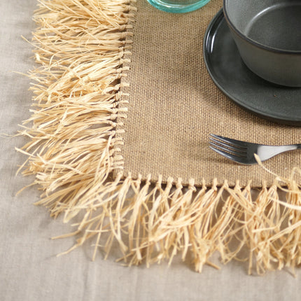 Set de table en jute et raphia