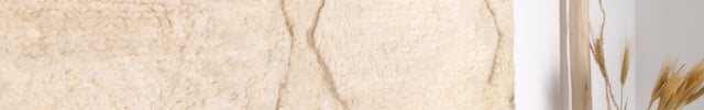 Tapis Berbère Beni Ouarain blanc - 280 x 150cm