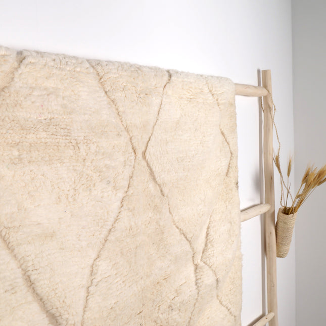 Tapis Berbère Beni Ouarain blanc - 280 x 150cm