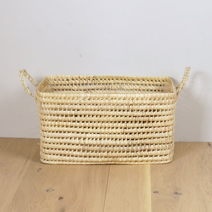 Panier de rangement en feuilles de palmier 60cm