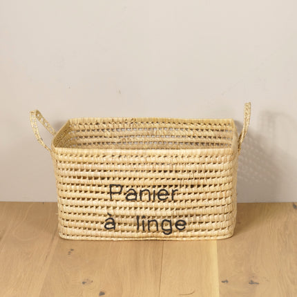 Panier de rangement en feuilles de palmier 60cm - Personnalisable