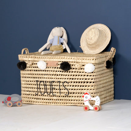 Malle de rangement en feuilles de palmier 60cm - Jouets