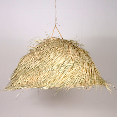 Suspension conique en bambou style paille