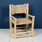 Fauteuil marocain en bois avec accoudoir - Dossier inclinable