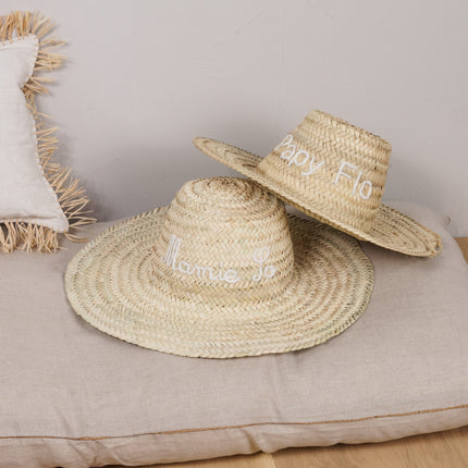 Chapeau de paille marocain personnalisable