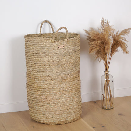 Grand panier de rangement fait main au Maroc