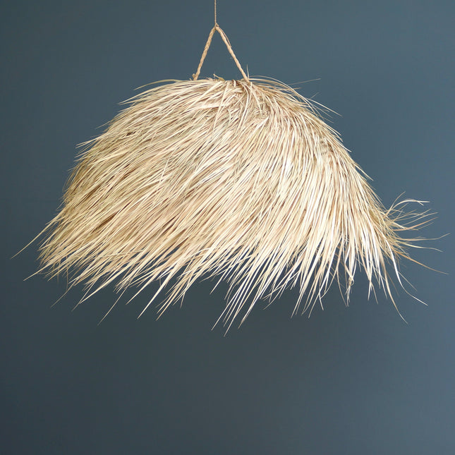 Suspension bohème paille 80cm - Boule