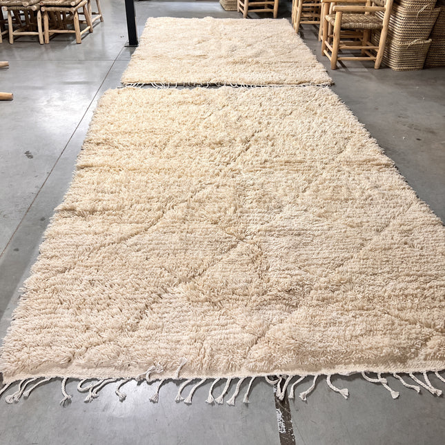 Tapis Berbère Beni Ouarain blanc - 200 x 300cm