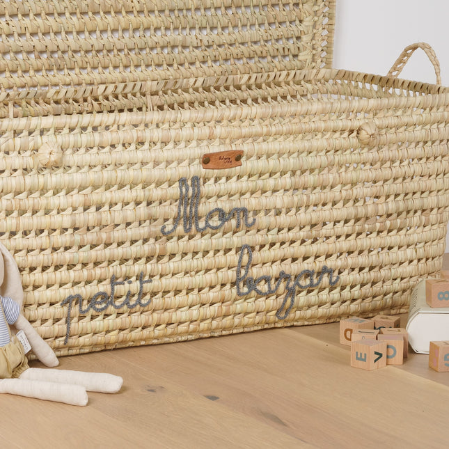 Malle de rangement en feuilles de palmier 100cm - Personnalisable