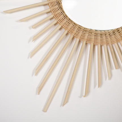 Miroir en rotin naturel
