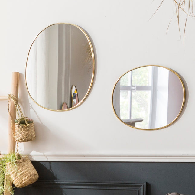 Miroir en laiton doré - Rond