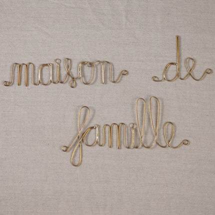 Mot en laiton doré - Maison de famille