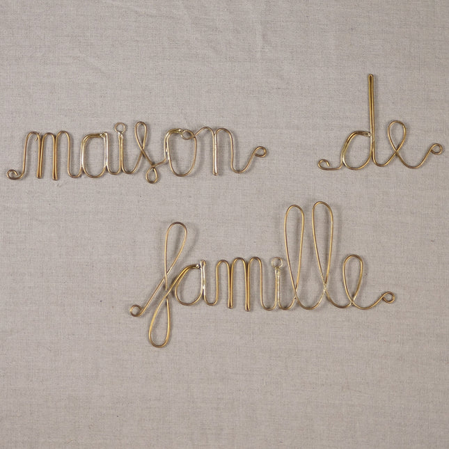 Mot en laiton doré - Maison de famille