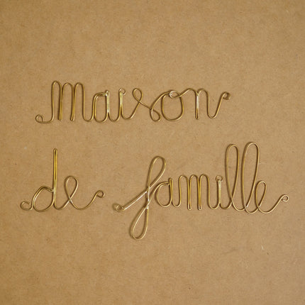 Mot en laiton doré - Maison de famille