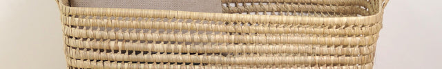 Panier de rangement en feuilles de palmier 80cm
