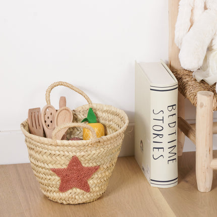 Petit panier en palme - Broderie étoile